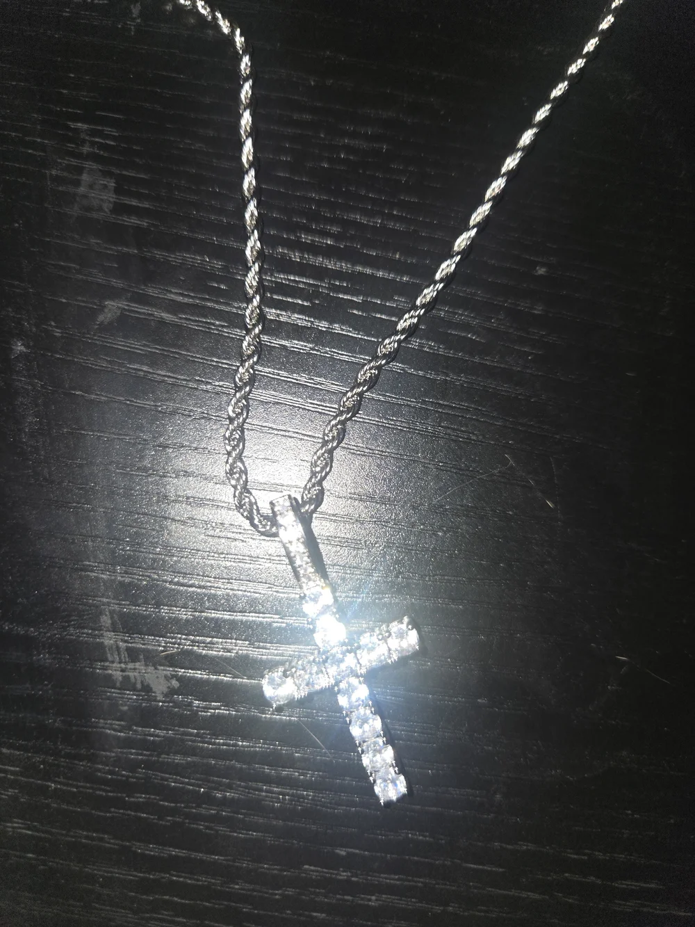 CZ Cross Pendant Chain